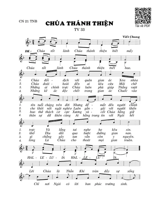 Chúa thánh thiện (Thánh Vịnh 33)