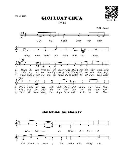 Giới luật Chúa (Thánh Vịnh 18)