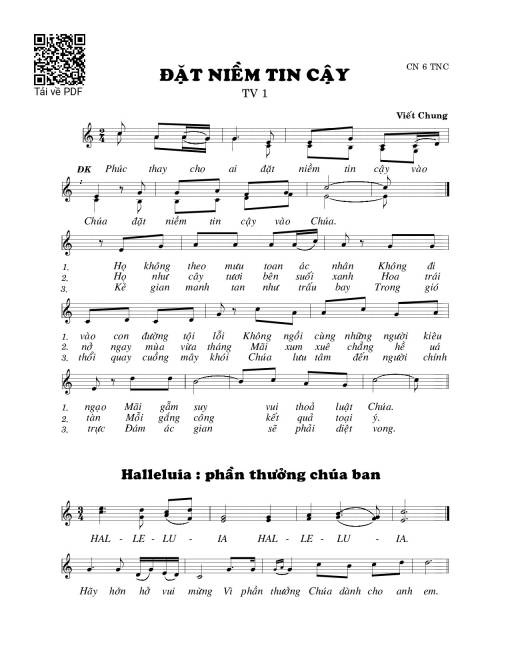 Đặt niềm tin cậy (Thánh Vịnh 1)