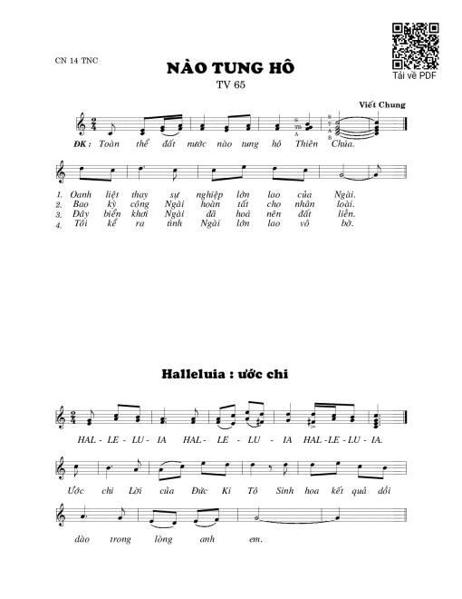 Nào tung hô (Thánh Vịnh 65)