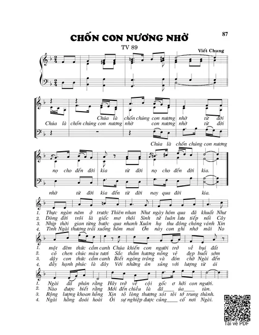 Chốn con nương nhờ (Thánh Vịnh 89)