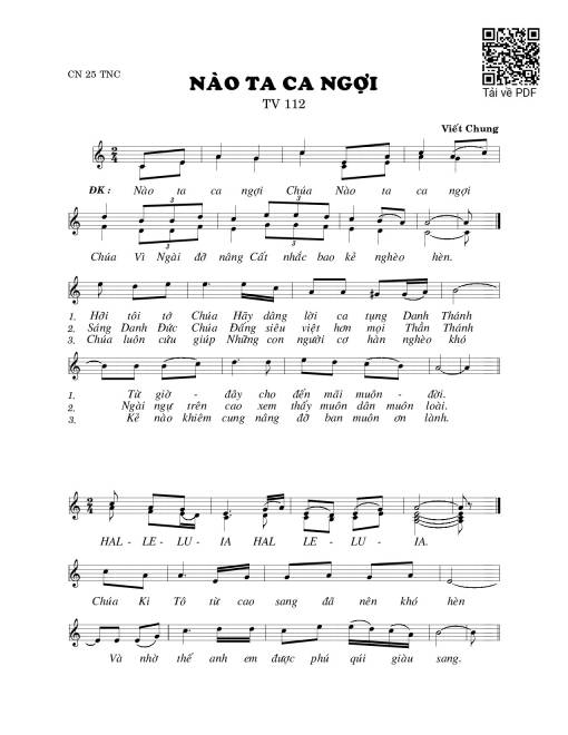 Nào ta ca ngợi (Thánh Vịnh 112)