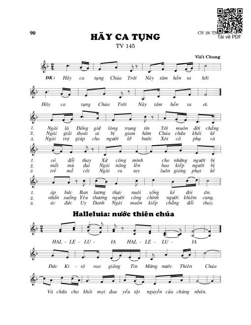 Hãy ca tụng (Thánh Vịnh 145)