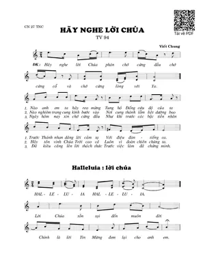 Hãy nghe lời Chúa (Thánh Vịnh 94)