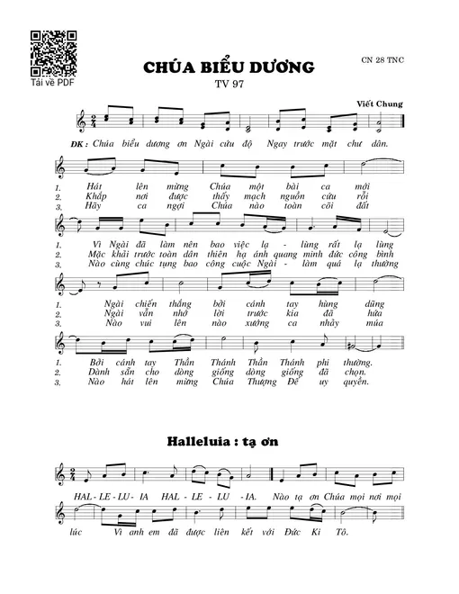 Chúa biểu dương (Thánh Vịnh 97)