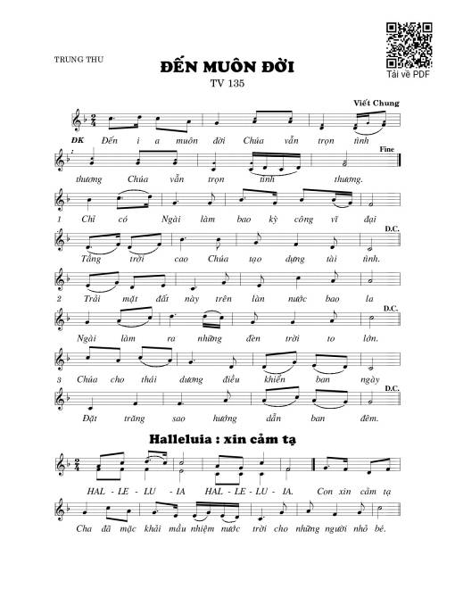 Đến muôn đời (Thánh Vịnh 135)