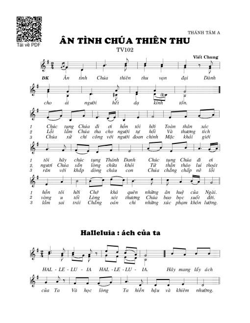 Ân tình Chúa thiên thu (Thánh Vịnh 102)