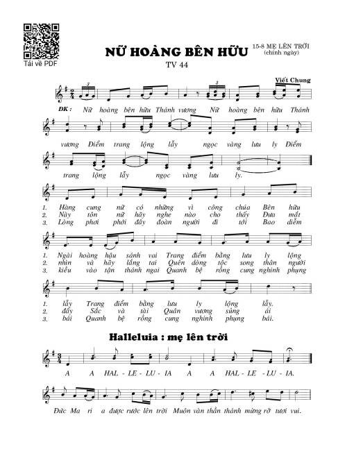 Nữ hoàng bên hữu (Thánh Vịnh 44)