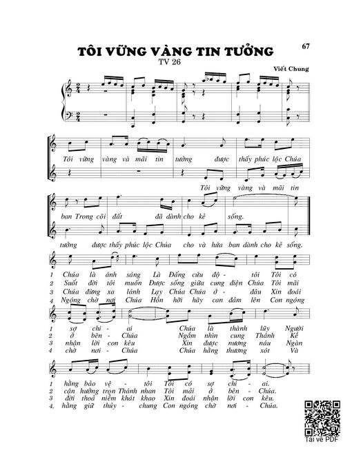 Tôi vững vàng tin tưởng