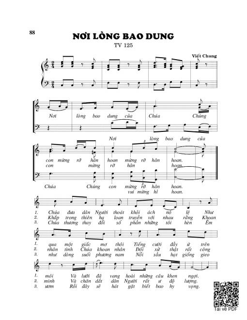 Sheet nhạc PDF bài Nơi lòng bao dung