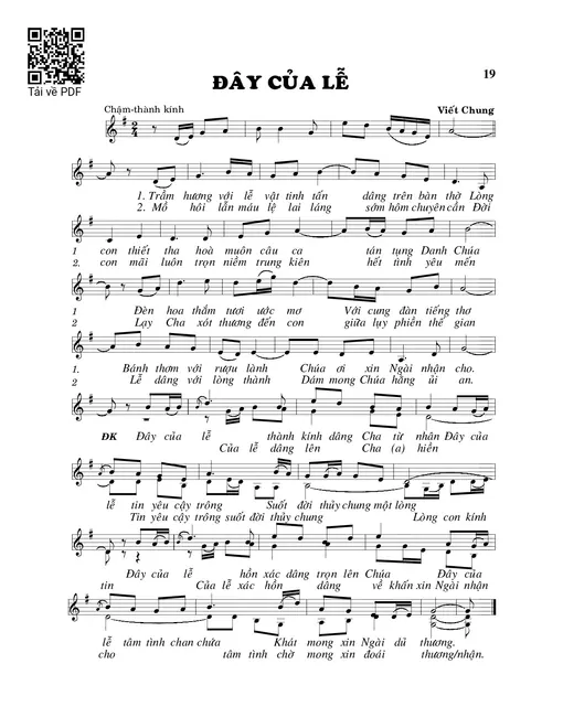 Đây của lễ - Viết Chung