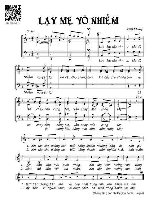 Lạy Mẹ Vô Nhiễm