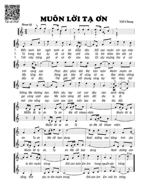 Muôn lời tạ ơn