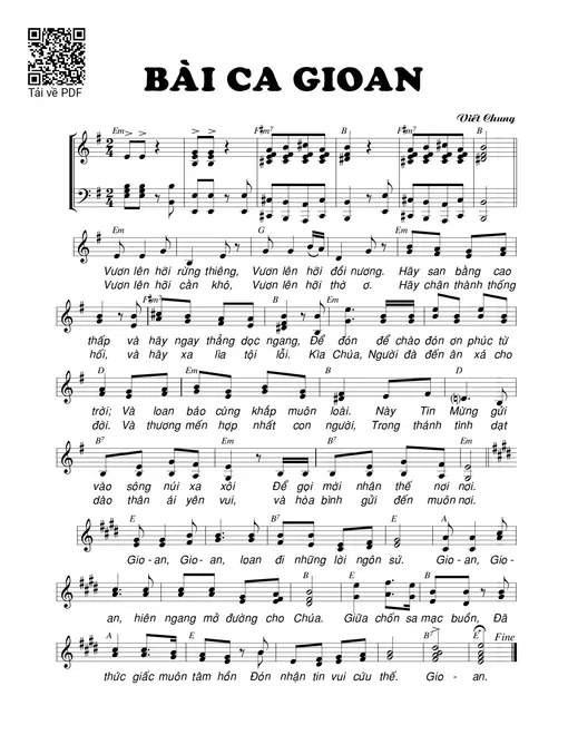 Bài ca Gioan - Viết Chung