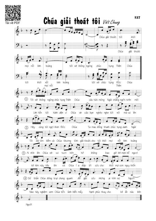 Sheet nhạc PDF bài Chúa giải thoát tôi