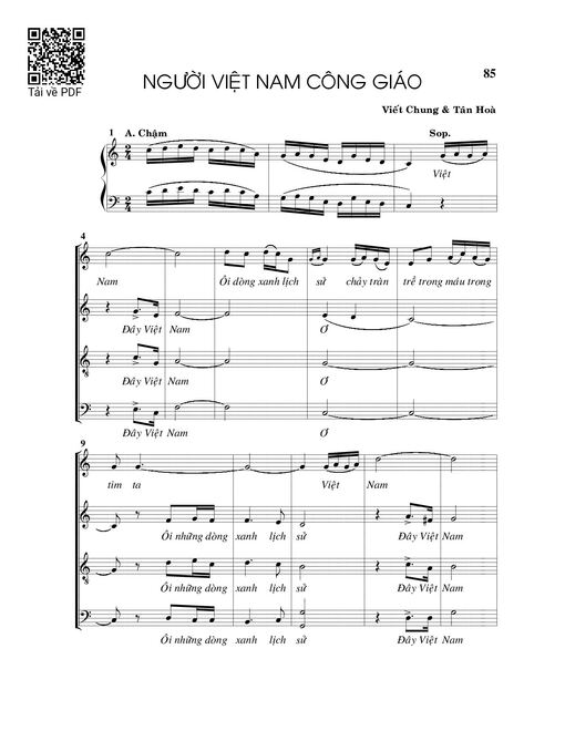 Sheet nhạc PDF bài Người Công giáo Việt Nam