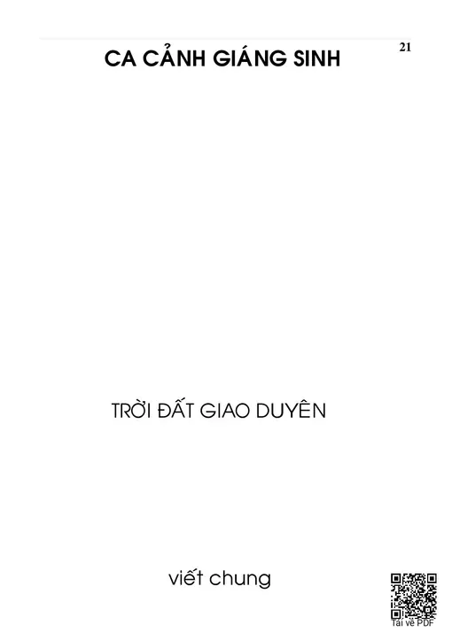 Sheet nhạc PDF bài Ca cảnh Giáng Sinh (Hoạt cảnh)