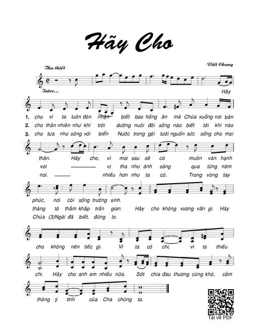 Hãy cho - Viết Chung