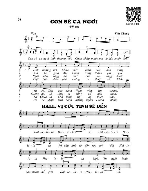 Sheet nhạc PDF bài Con sẽ ca ngợi