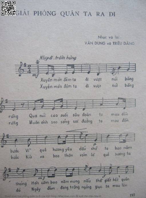 Sheet nhạc PDF bài Giải phóng quân ta đi