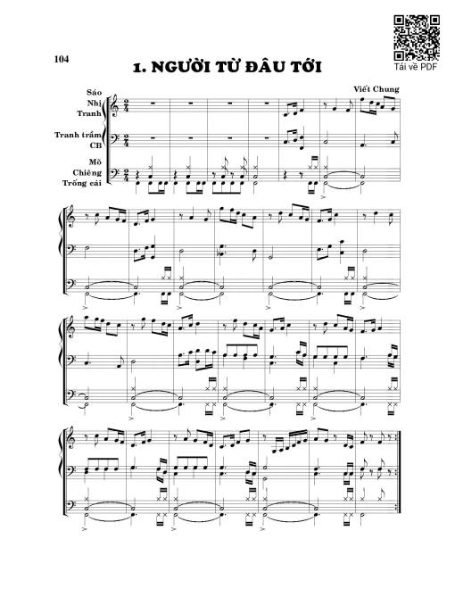 Sheet nhạc PDF bài Người từ đâu tới