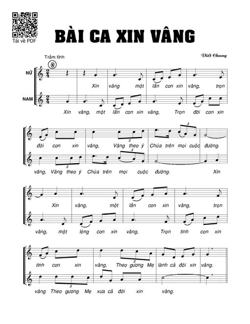 Bài ca xin vâng - Viết Chung