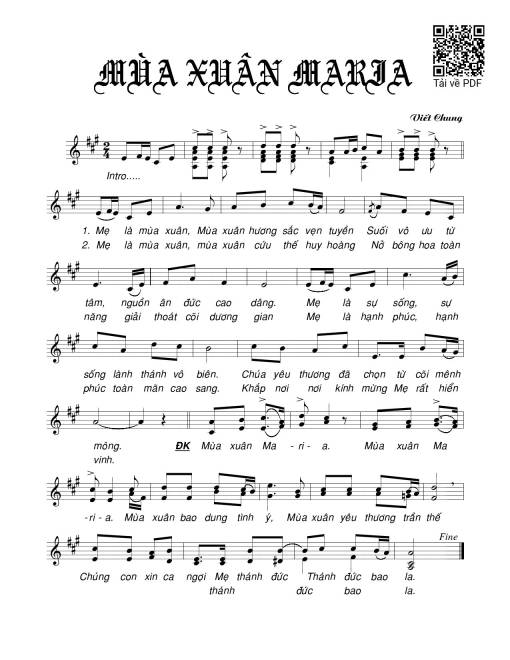 Mùa xuân Maria - Viết Chung