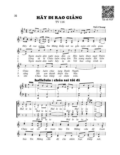 Hãy đi rao giảng (Thánh Vịnh 116)