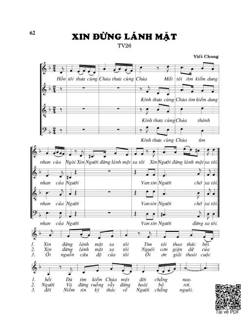 Xin đừng lánh mặt (Thánh Vịnh 26)