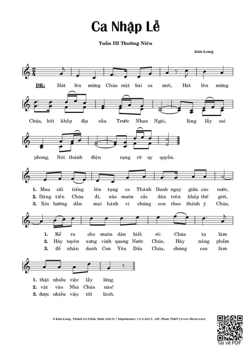 Ca Nhập Lễ Tuần 3 Thường Niên
