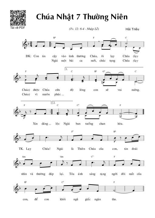 Thánh Vịnh 12, Nhập Lễ 7 Thường Niên