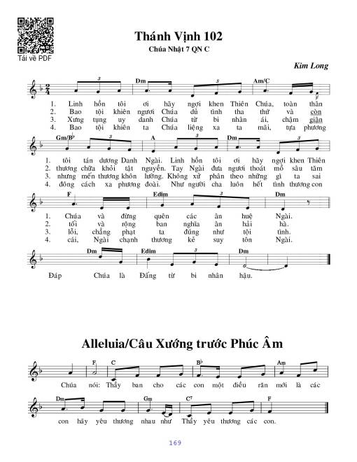 Thánh Vịnh 102, Chúa Nhật 7C Thường Niên