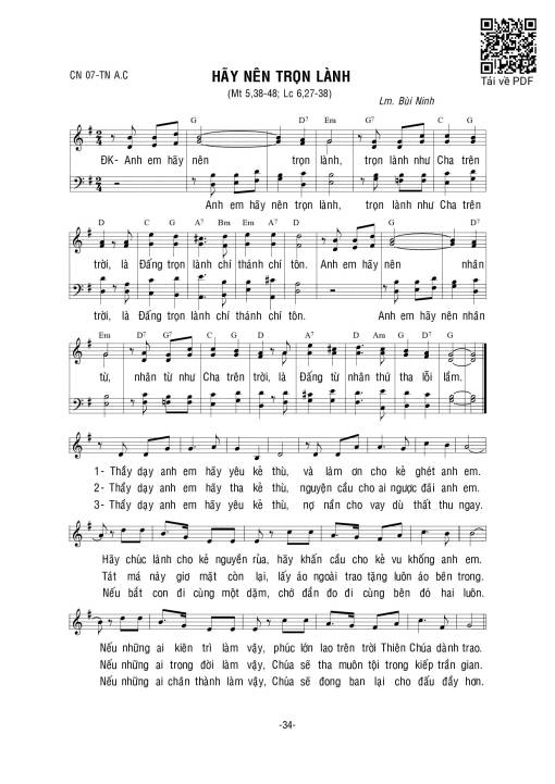 Sheet nhạc PDF bài Hãy Nên Trọn Lành