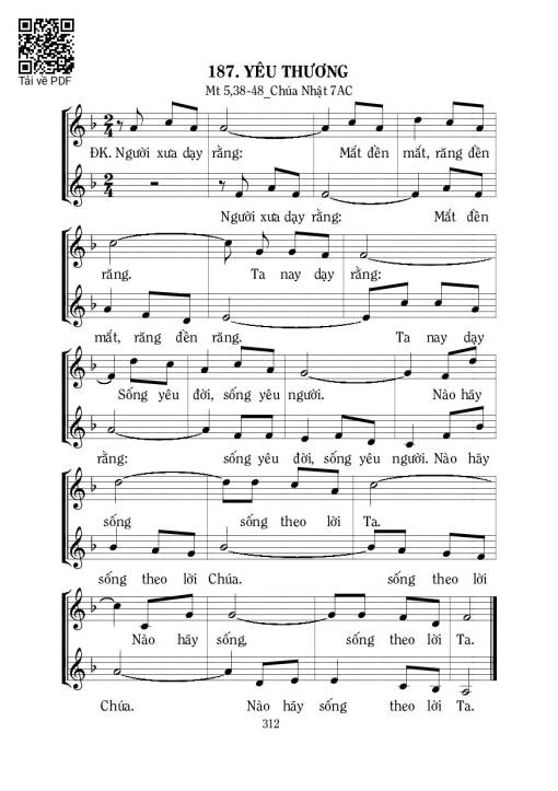 Sheet nhạc PDF bài Yêu Thương - Mi Trầm