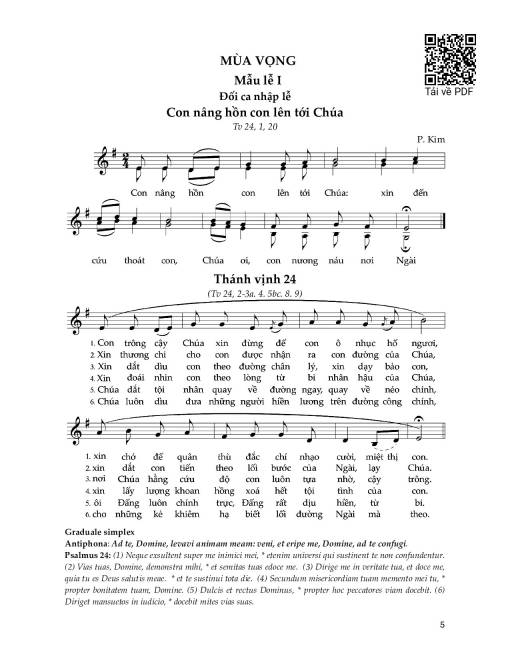 Sheet nhạc PDF bài Đối Ca Nhập Lễ I (Mùa Vọng)