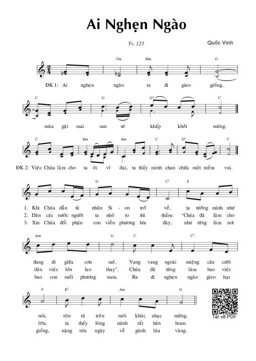 Thánh Vịnh 125, Ai Nghẹn Ngào