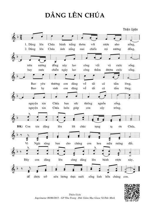 Dâng Lên Chúa - Sr. Thiên Uyên