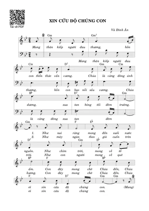 Xin Cứu Độ Chúng Con