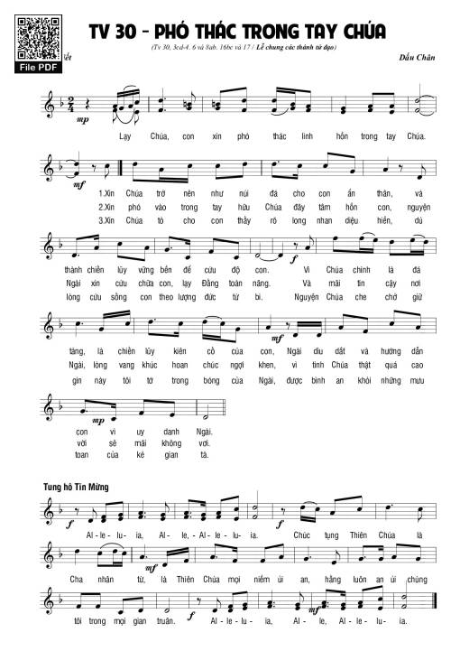 Phó thác trong tay Chúa (Thánh Vịnh 30)