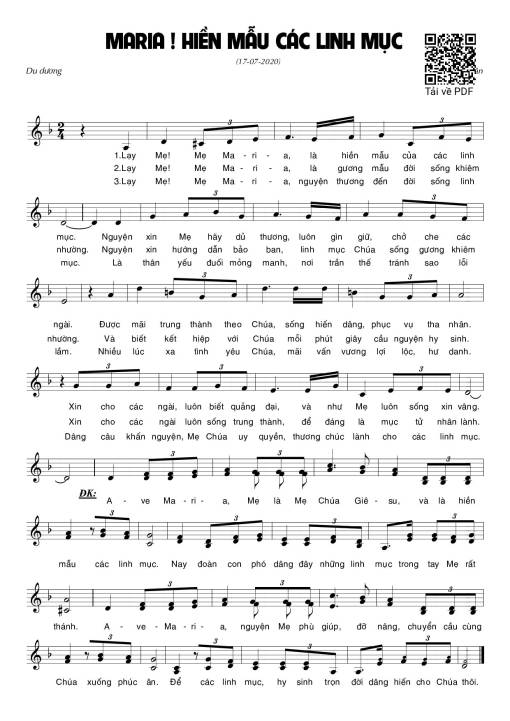 Maria! Hiền mẫu các Linh mục