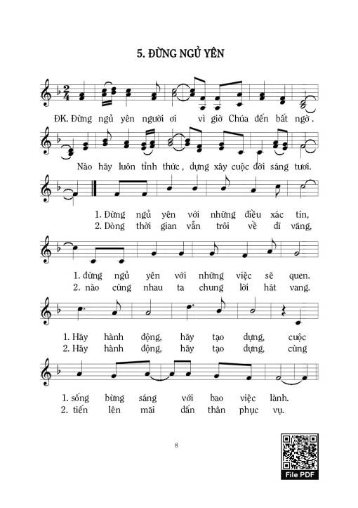 Sheet nhạc PDF bài Đừng Ngủ Yên