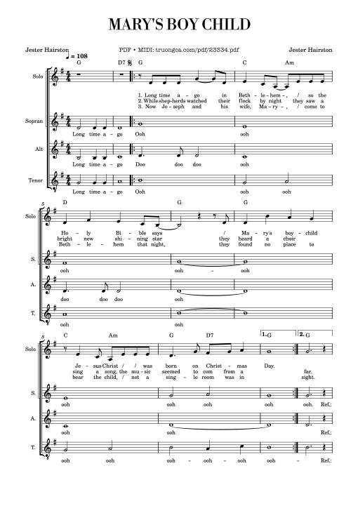 Mary's Boy child (Đi tìm Chúa Tôi, bè)