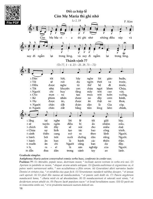 Đối Ca Hiệp Lễ (Lễ Thánh Gia)