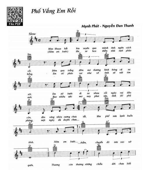 Phố vắng em rồi