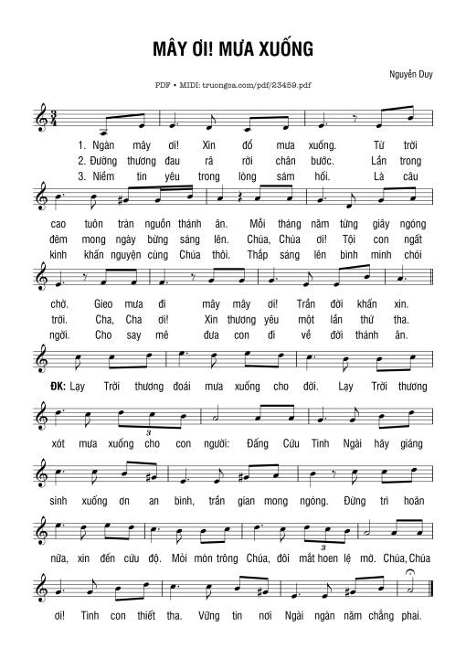 Mây Ơi Mưa Xuống