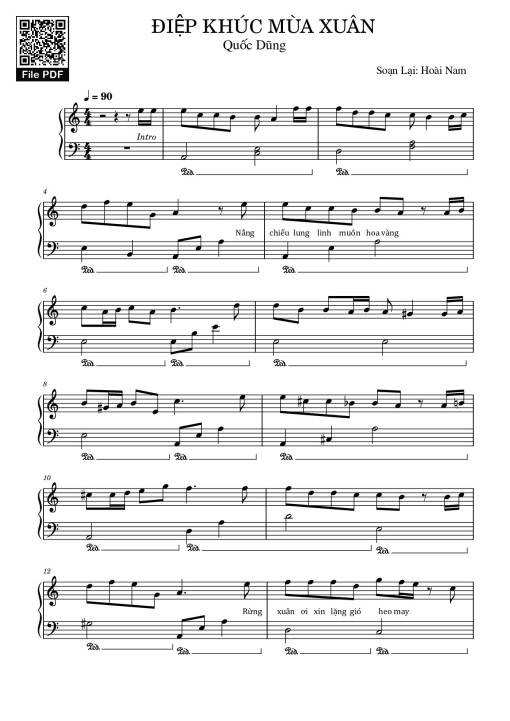 Điệp khúc mùa xuân (piano easy)