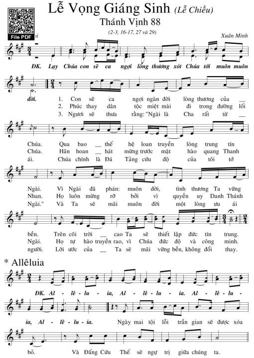 Thánh Vịnh 88, Lễ Vọng Giáng Sinh
