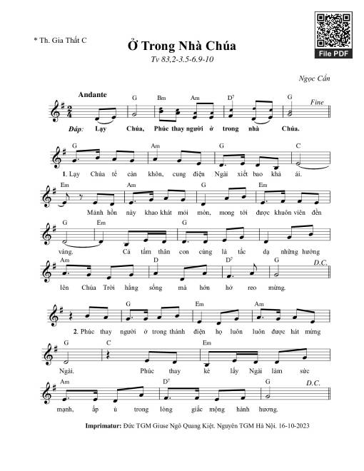 Thánh Vịnh 83, Ở Trong Nhà Chúa