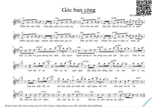 Góc ban công - Vũ Cát Tường