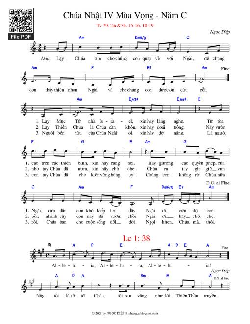 Thánh Vịnh 79, Chúa Nhật 4C Mùa Vọng